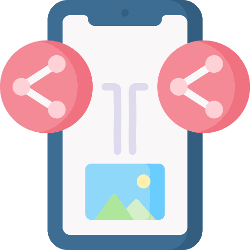 Sharing share cellphone ui icon