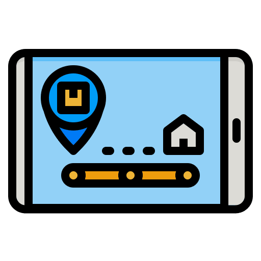 Tracking app shipping and delivery tracking app delivery icon