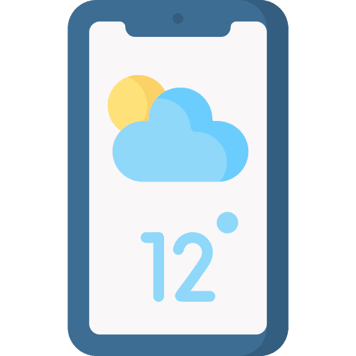 Weather forecast cloudy weather forecast mobile phone icon