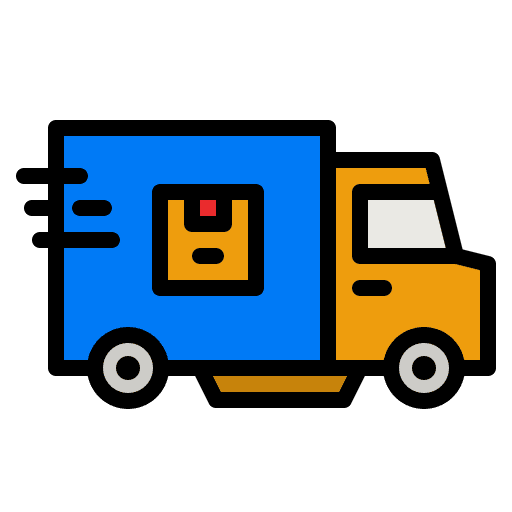 Delivery truck transportation lorry shipping and delivery icon
