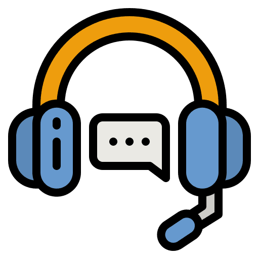 Live chat professions and jobs agent headset icon