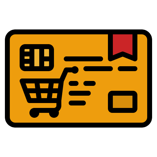 Credit card payment money shopping center icon