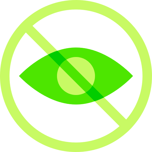 Hide user interface visibility hide icon