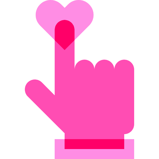 Like hand follow add icon