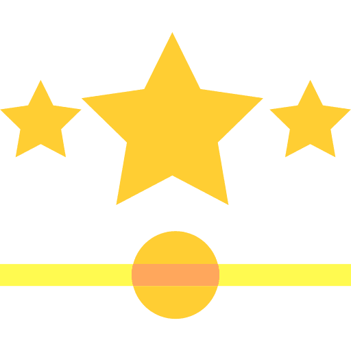 Rating stars select marketing icon