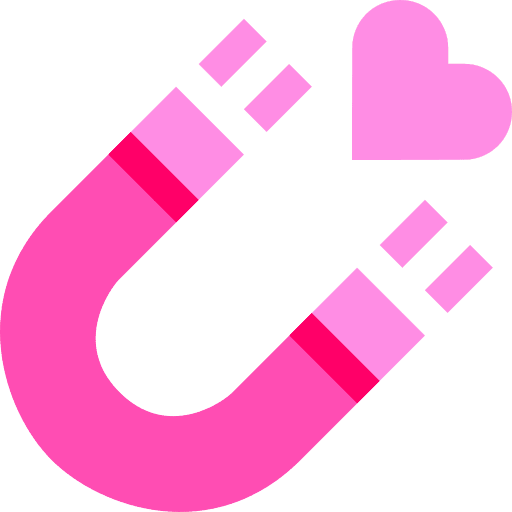 Magnet magnetic social media magnet icon