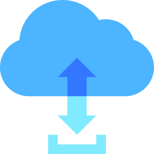Data transfer storage data transfer upload icon