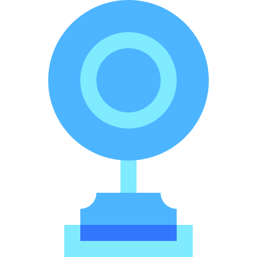 Webcam security computer round webcam icon