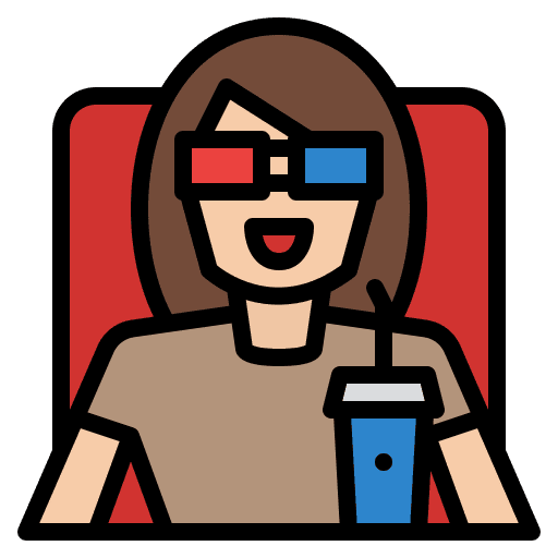 3d movie cinema movie woman icon