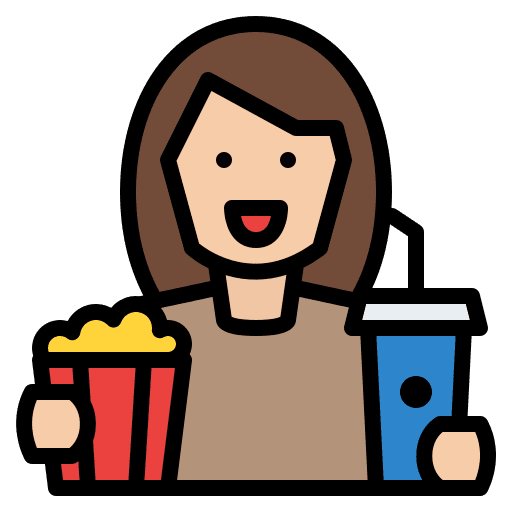 Entertainment popcorn entertainment watch icon