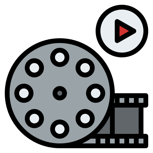 Film reel roll photography movie roll icon