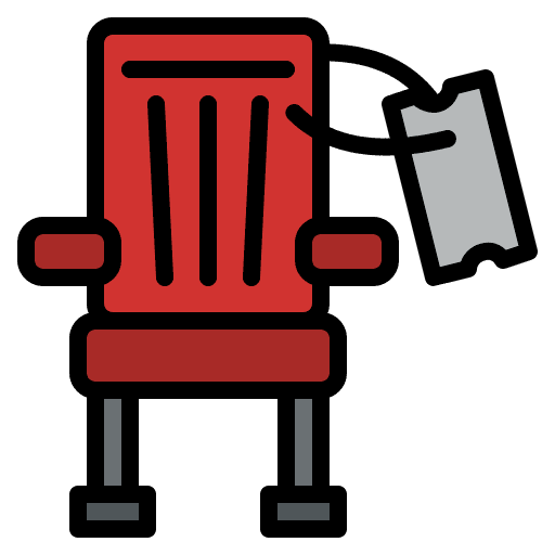Movie seat booking theater movie icon