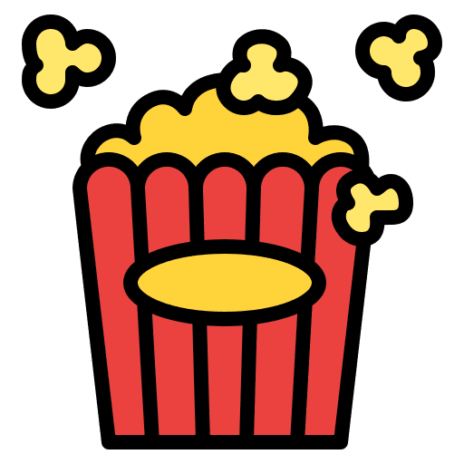 Popcorn box filming popcorn food and restaurant icon