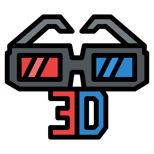 3d glasses 3d glasses gaming entertainment icon