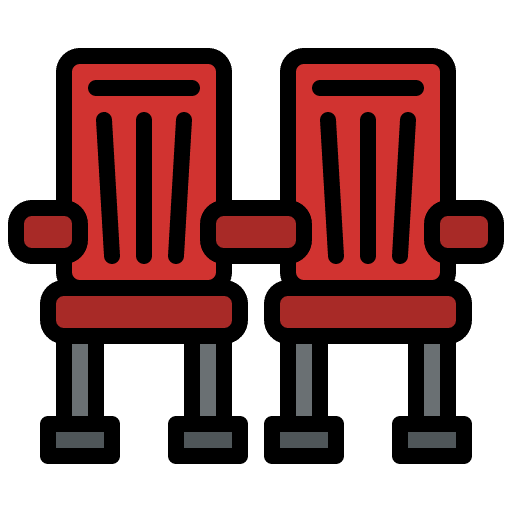 Cinema seats movie seats filming icon