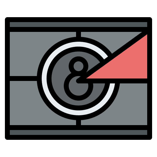 Film viewing showtime filming film icon