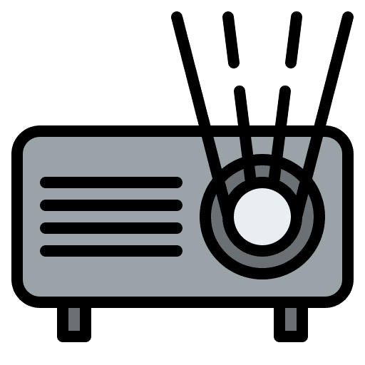 Home cinema film filming cinema projector icon