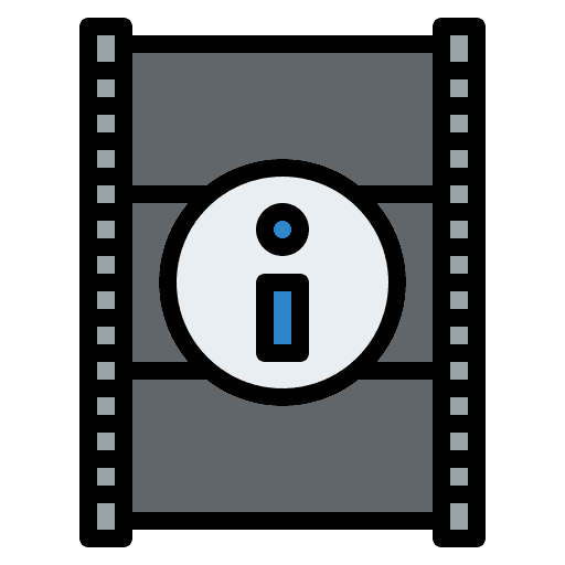Info entertainment film information icon