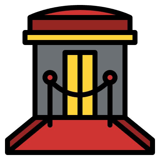 Cinema movie entrance entertainment icon