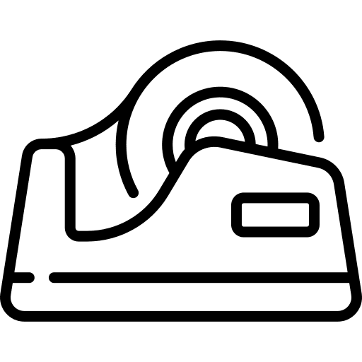 Adhesive tape fixing sticky dispenser icon