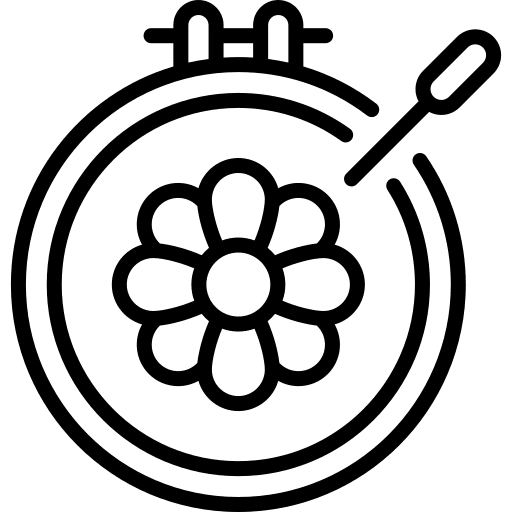 Embroidery hoop embroidery hoop fashion embroidery icon