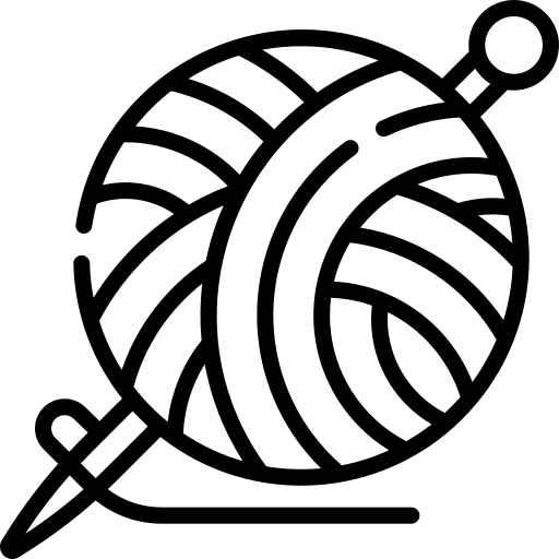 Knitting textile yarn ball knitting icon