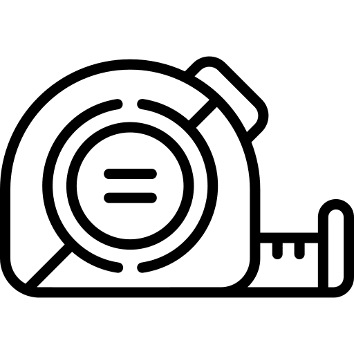 Measuring tape meter ruler work tool icon