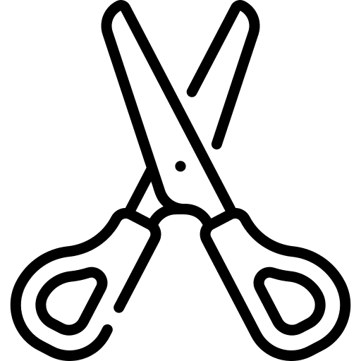 Scissors cutting handcraft cut icon