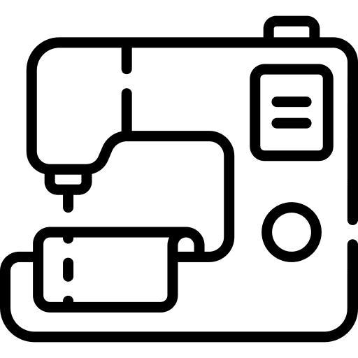 Sewing machine hobbies and free time atelier tailoring icon