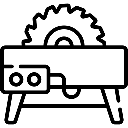 Table saw factory wooden table icon