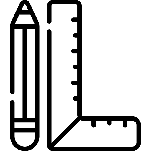 Pencil square measure education icon