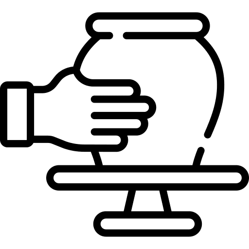 Pottery art clay crafting clay icon