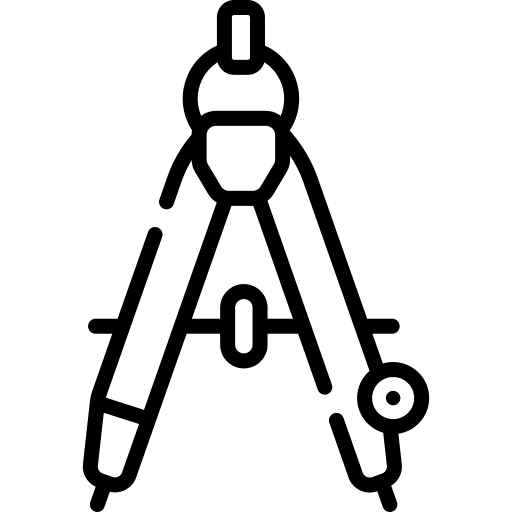 Compass drawing education compass icon