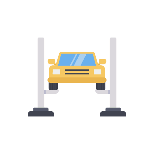Repair tire transport mechanic icon