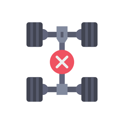 Car car remove wheels icon