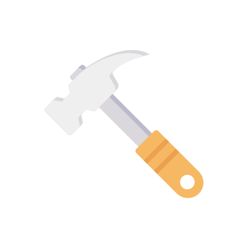 Hammer construction and tools fix repair icon