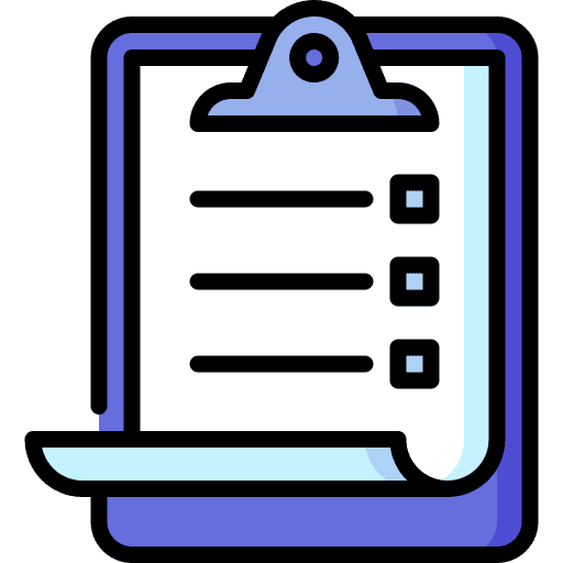 Tasks statistics study clipboard icon