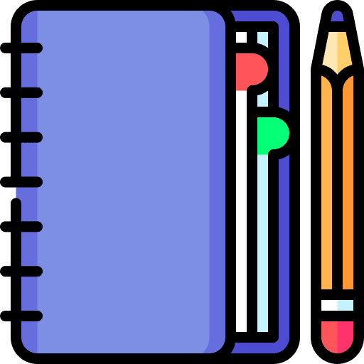 Agenda note organization pencil icon