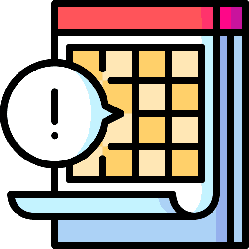 Calendar estimate deadline important icon