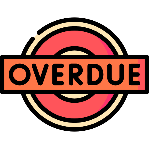 Overdue project late rush icon