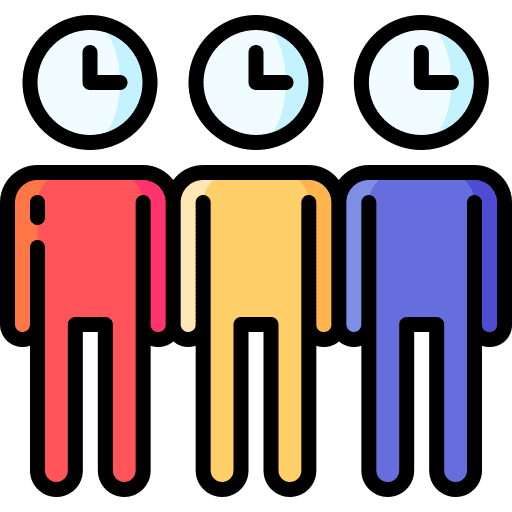 Teamwork clock organization teamwork icon