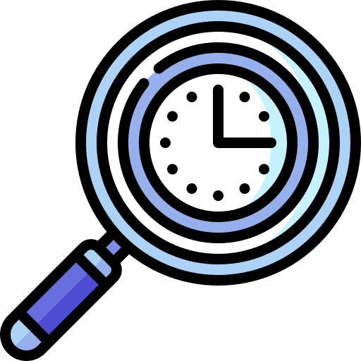 Analysis magnifying glass analysis loupe icon