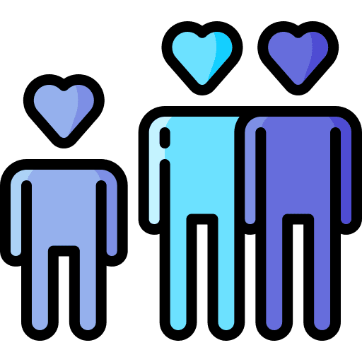 Family heart kid and baby quality time icon