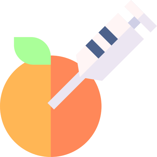 Gmo food fruit gmo food orange icon