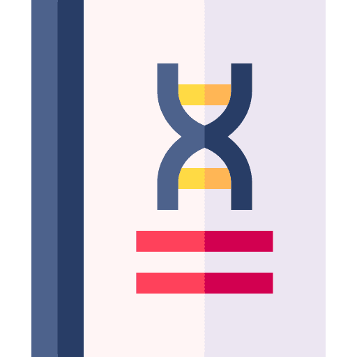 Book dna biology deoxyribonucleic acid icon