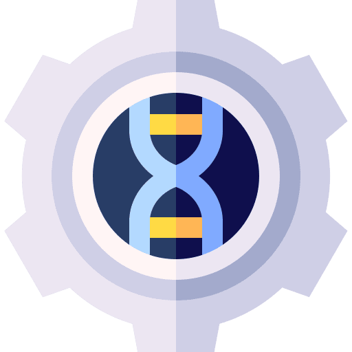 Genetic engineering education structure healthcare icon