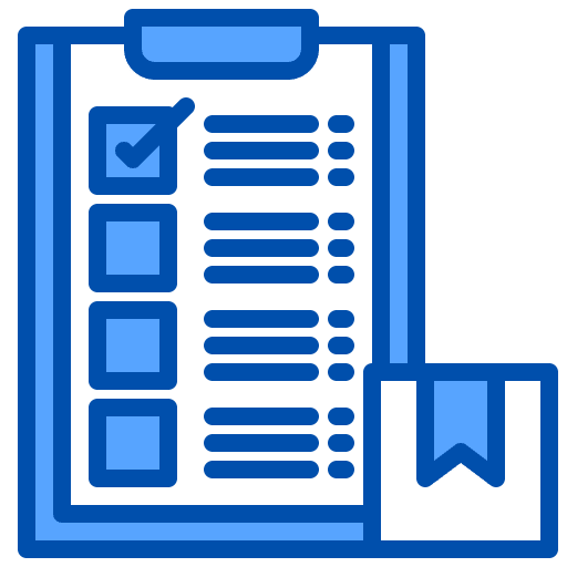 Checklist shipping and delivery paper list icon