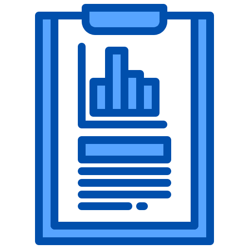 Clipboard finance marketing chart icon