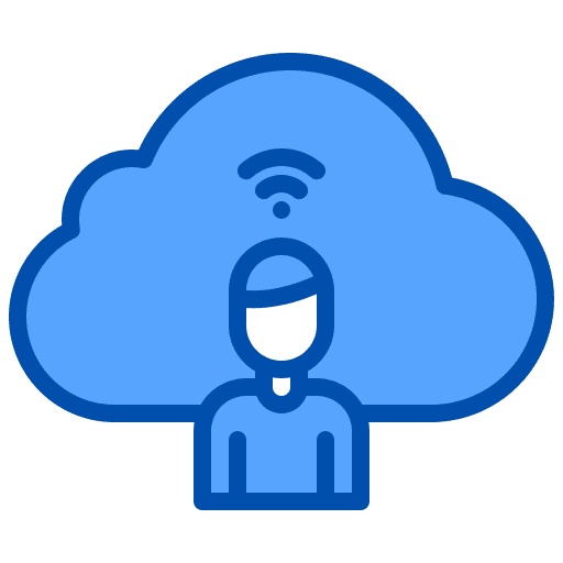 Cloud user seo and web seo icon