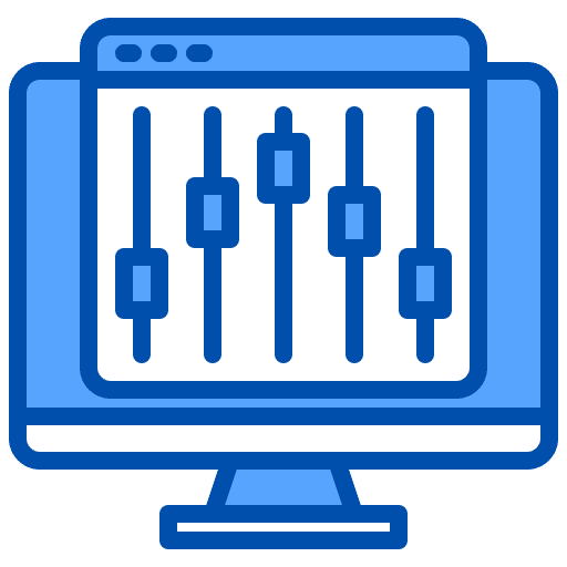 Setting computer adjustments seo icon